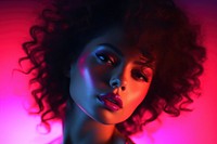 Neon female beauty lipstick portrait adult. 