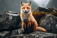 Fox wildlife animal mammal. AI generated Image by rawpixel.