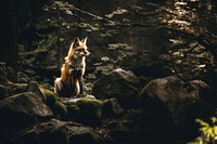 Fox wildlife animal mammal. AI generated Image by rawpixel.