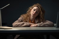 Woman worker desk furniture portrait. AI generated Image by rawpixel.
