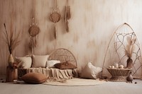 Architecture furniture pillow room. AI generated Image by rawpixel.