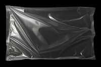 Plastic wrap texture black black background monochrome. 