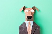 Dog businessman animal art anthropomorphic. 