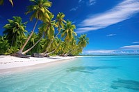 Tropical beach Sunny outdoors. AI generated Image by rawpixel.