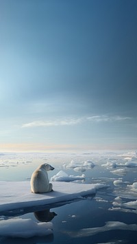 Polar bear, wildlife outdoors. AI generated Image by rawpixel.