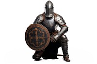 Knight holding shield adult white background architecture. AI generated Image by rawpixel.