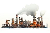 Pollution architecture pollution refinery. AI generated Image by rawpixel.