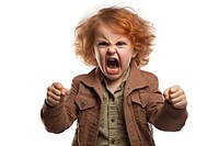 Children shouting child angry. 