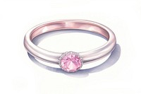 Pink diamond ring gemstone jewelry silver. AI generated Image by rawpixel.