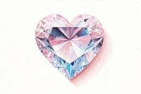 Diamond heart gemstone jewelry white background. AI generated Image by rawpixel.