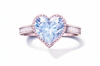 Diamond heart ring gemstone jewelry white background. AI generated Image by rawpixel.