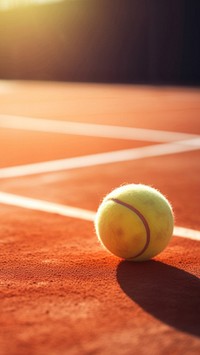 photo of tennis on a court. 