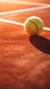 photo of tennis on a court. 