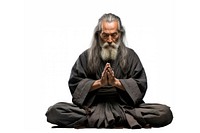 Old samurai master meditating sitting adult. AI generated Image by rawpixel.