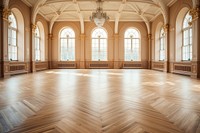 Castle ballroom floor wood flooring. AI generated Image by rawpixel.