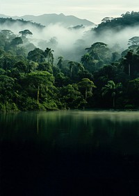 Photo of Amazon rainforest. 