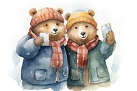 Take a selfie cute bear fun. AI generated Image by rawpixel.