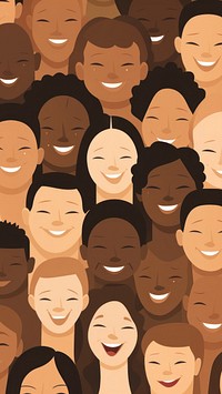 Minimal Flat vector Aesthetic illustration of a happy black people, no face, portrait, close up, solid beige color background, low detail. 