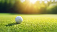 Grass field golf sunlight.  