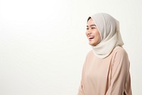 Happy Asian Muslim scarf adult smile. 