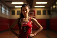 Student basketball portrait athlete. 