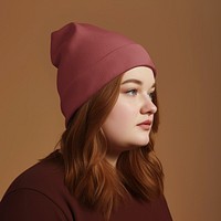 Women's beanie mockup, fashion design psd