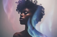 African american woman portrait contemplation. AI generated Image by rawpixel.