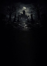 Scary haunted castle, Halloween. AI generated Image by rawpixel.