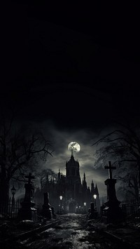 Scary haunted castle, Halloween. 