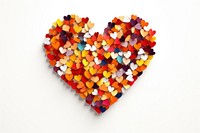 Heart backgrounds white background confectionery. AI generated Image by rawpixel.