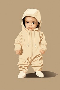 Young baby hood representation sweatshirt. 