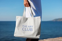 Tote bag mockup, fashion design psd