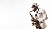 Man playing saxophone. AI generated Image by rawpixel.