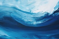 Abstract rough dark blue art painting  nature wave. 