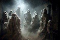 Screaming ghosts adult representation spirituality. | Premium Photo