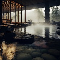 Japanese onsen pool. 