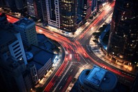 Aerial view of cars in a city photo. AI generated image by rawpixel.