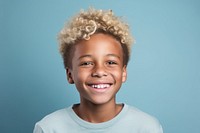 Black teen boy portrait smiling smile. 