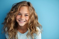 Teen girl portrait smiling child. 