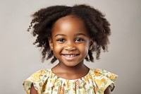 African little girl portrait smiling child. 