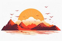Sun mountain outdoors nature. AI generated Image by rawpixel.