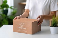 Cardboard box mockup, packaging psd