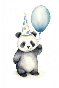 Party panda illustration character. 