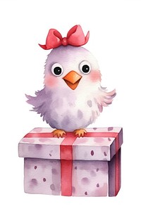 Cartoon box character chicken. 