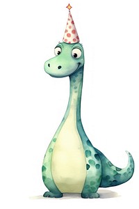 Cartoon character happy Brachiosaurus. 