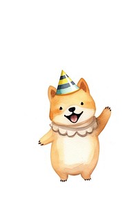 Character puppy happy Shiba Inu. 