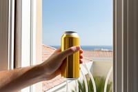 Drink holding window beer. AI generated Image by rawpixel.
