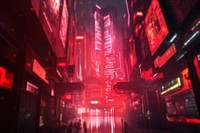 Light city metropolis nightlife. AI generated Image by rawpixel.