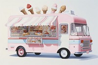 Ice cream dessert vehicle truck. AI generated Image by rawpixel.