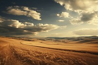 Medieval field landscape outdoors horizon. AI generated Image by rawpixel.